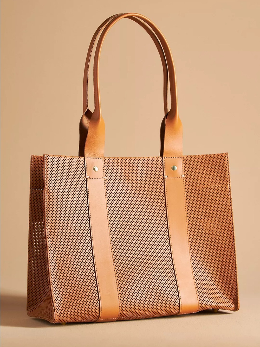 Clare V. Noémie Tote in Cuoio Perf